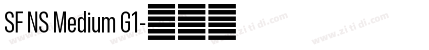 SF NS Medium G1字体转换